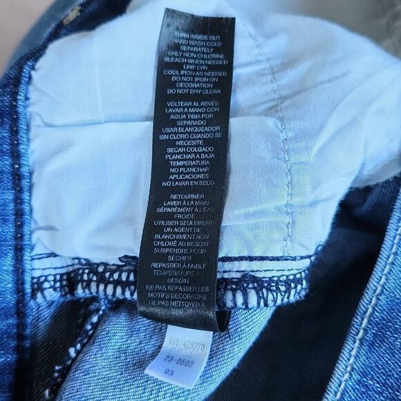 White house Black market womens size 00R distressed embellished blue den… - Picture 7 of 9